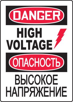 DANGER HIGH VOLTAGE (W/GRAPHIC)