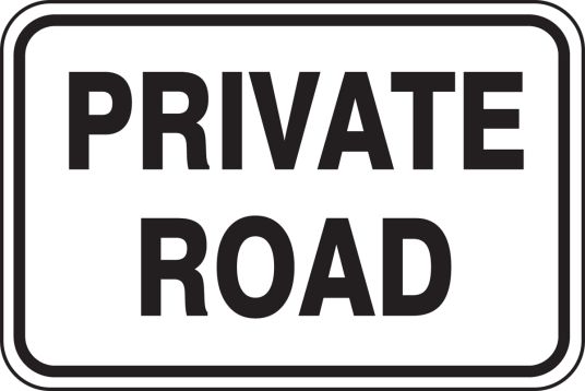 PRIVATE ROAD