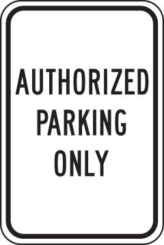 AUTHORIZED PARKING ONLY