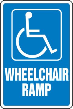 Wheelchair Ramp (Handicapped) Parking Sign MVHR456