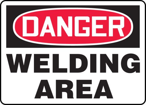 DANGER WELDING AREA