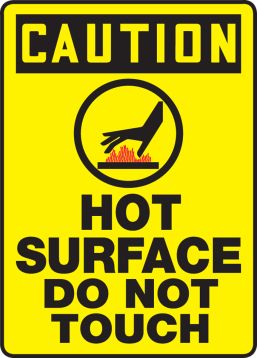 HOT SURFACE DO NOT TOUCH (W/GRAPHIC)