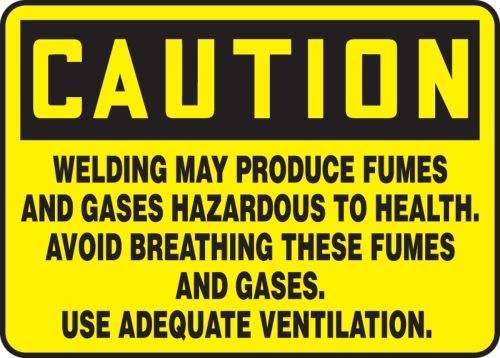 WELDING MAY PRODUCE FUMES AND GASES HAZARDOUS TO HEALTH. AVOID BREATHING THESE FUMES AND GASES. USE ADEQUATE VENTILATION.