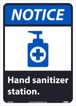 NOTICE HAND SANITIZER STATION