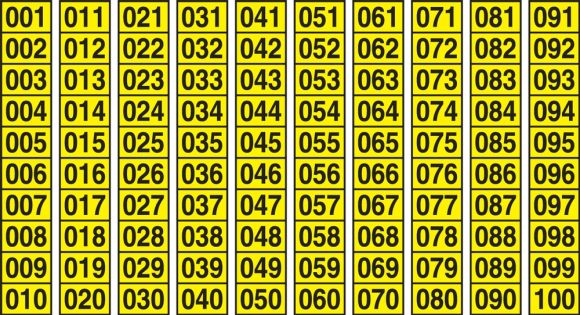 5/8" CHARACTER HEIGHT; 7/8" X 1 1/2" MARKER SIZE