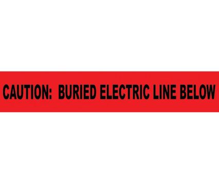 CAUTION BURIED ELECTRIC LINE BELOW INFORMER NON-DETECTABLE WARNING TAPE