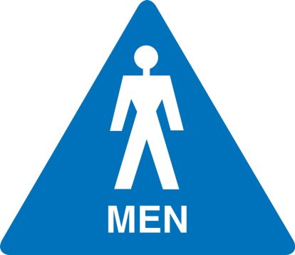 Safety Sign, Legend: MEN (W/GRAPHIC)