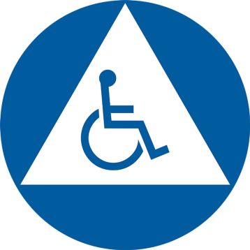 California Title 24 ADA Braille Gender-Neutral Sign: Handicap Accessible