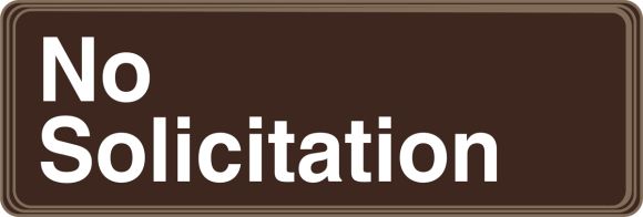 NO SOLICITATION