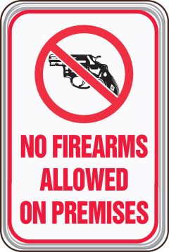 NO FIREARMS ALLOWED ON PREMISES (W/GRAPHIC)