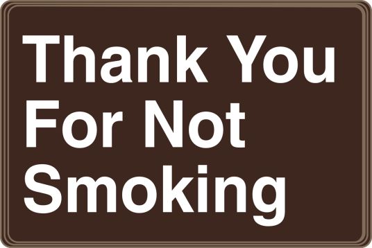 THANK YOU FOR NOT SMOKING
