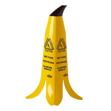 Caution Wet Floor Bilingual- The Banana Cone™ PFB650