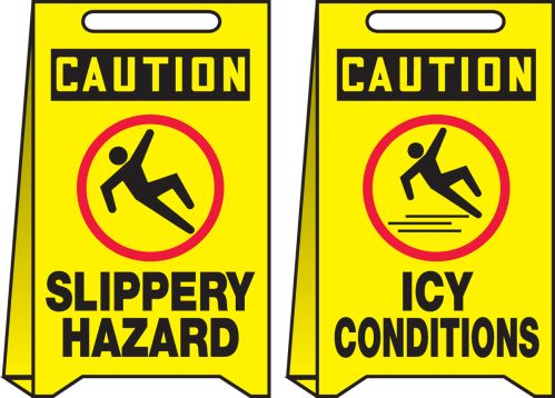 SLIPPERY HAZARD / ICY CONDITIONS W/GRAPHICS