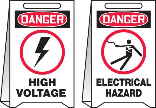 HIGH VOLTAGE / ELECTRICAL HAZARD (W/GRAPHICS)