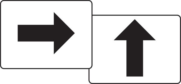 (RIGHT ARROW) / (UP ARROW)
