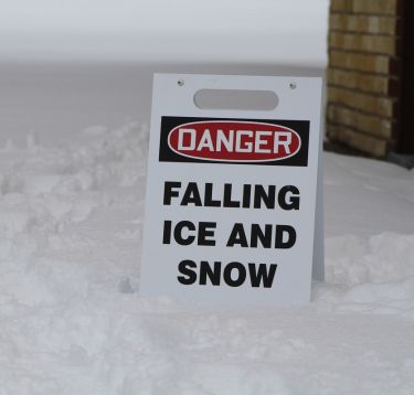 FALLING ICE AND SNOW