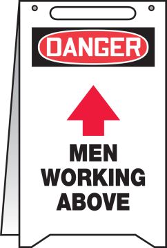 Plant & Facility, Header: DANGER, Legend: DANGER MEN WORKING ABOVE