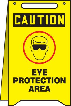 Plant & Facility, Header: CAUTION, Legend: CAUTION EYE PROTECTION AREA