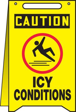 Plant & Facility, Header: CAUTION, Legend: CAUTION ICY CONDITIONS