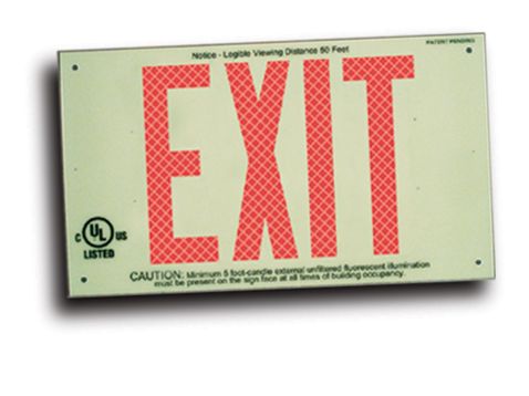 ULTRA-GLOW™ EXIT SIGNS - ONE-DIMENSIONAL PLATE STYLE