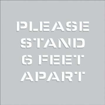 PLEASE STAND 6 FEET APART