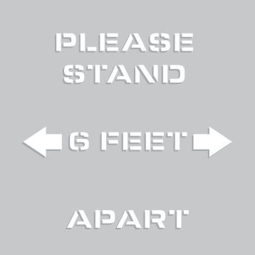 PLEASE STAND 6 FEET APART
