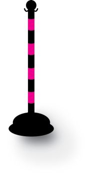 Organization / 5S / Lean, Legend: STRIPED COLOR HEAVY DUTY POSTS