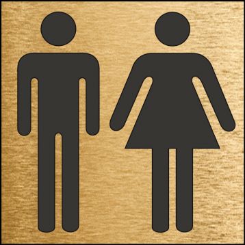 Safety Sign, Legend: UNISEX PICTORIAL