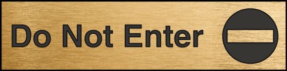 Plant & Facility, Legend: DO NOT ENTER