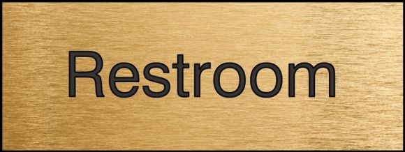 Safety Sign, Legend: RESTROOM