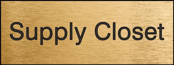 Plant & Facility, Legend: SUPPLY CLOSET
