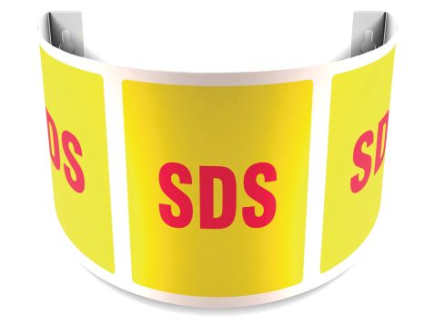Safety Sign, Header: SDS, Legend: SDS
