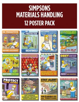 SIMPSONS™ MATERIALS HANDLING 12 POSTER PACK