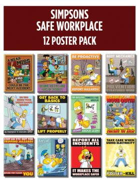 SIMPSONS™ SAFE WORKPLACE 12 POSTER PACK