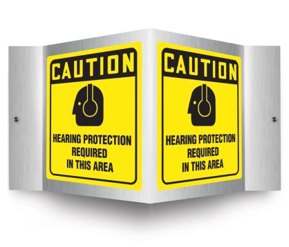 CAUTION HEARING PROTECTION REQUIRED IN THIS AREA W/GRAPHIC