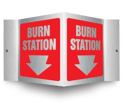 BURN STATION W/ARROW