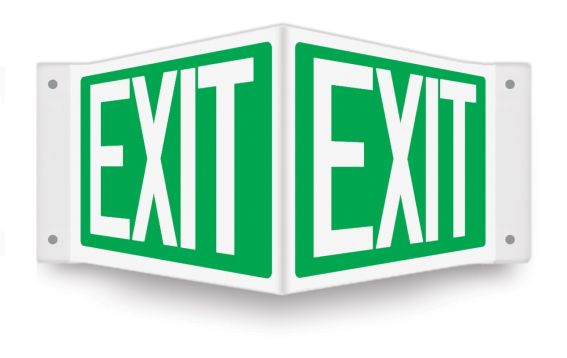 Safety Sign, Legend: EXIT