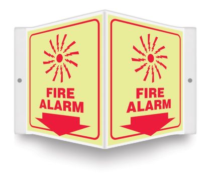 Safety Sign, Legend: FIRE ALARM