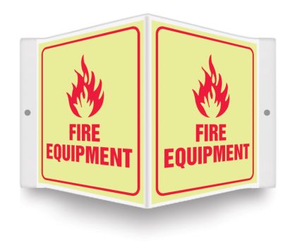 Safety Sign, Legend: FIRE EQUIPMENT