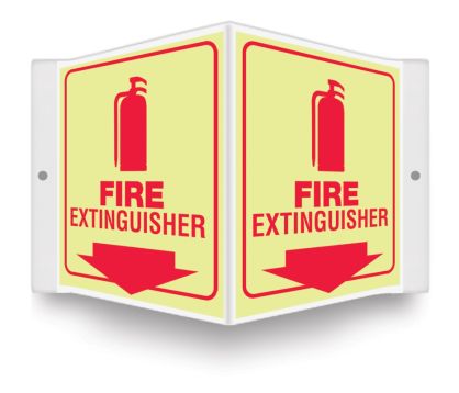 Safety Sign, Legend: FIRE EXTINGUISHER
