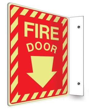Safety Sign, Legend: FIRE DOOR
