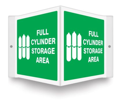 Safety Sign, Legend: FULL CYLINDER STORAGE AREA (W/GRAPHIC)