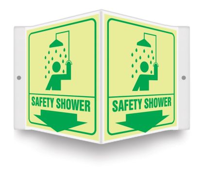 Safety Sign, Legend: SAFETY SHOWER
