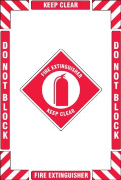 Fire Extinguisher Keep Clear Do not Block
