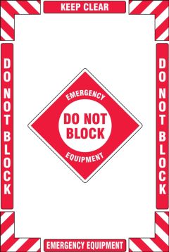 Emergency Equipment Keep Clear Do not Block