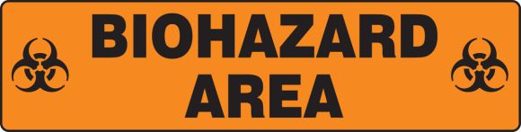 Safety Sign, Legend: BIOHAZARD AREA W/GRAPHIC