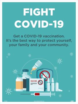 FIGHT COVID-19, GET A VACCINATION, POSTER
