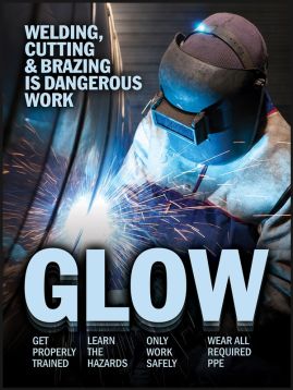 Welding Safety Posters: Welding Cutting & Brazing Is Dangerous Work - GLOW
