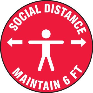 Social Distance Maintain 6 FT
