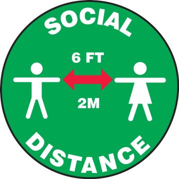 Social Distance 6FT 2M